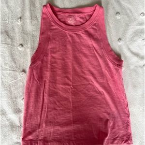 WOMENS JCREW 90’s CROPPED ORGANIC SLUB TANK TOP IN PINK